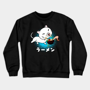 Ramen Japanese Noodles Soup Kawaii Cat Crewneck Sweatshirt